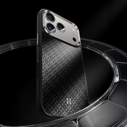 Apple iPhone 17 Pro Kılıf M-Safe Şarj Özellikli Benks ArmorPro ArmorGrid Serisi Kevlar Kapak Turuncu