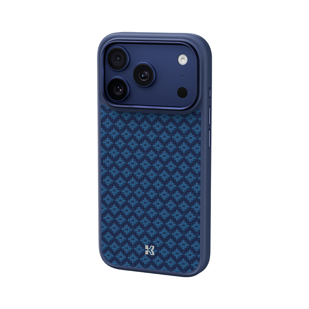 Apple iPhone 17 Pro Kılıf M-Safe Şarj Özellikli Benks ArmorPro ArmorGrid Serisi Kevlar Kapak Siyah