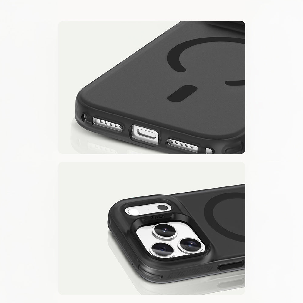 Apple iPhone 17 Pro Kılıf M-Safe Şarj Özellikli Benks C-Magnet Lucid Armor Kapak Beyaz