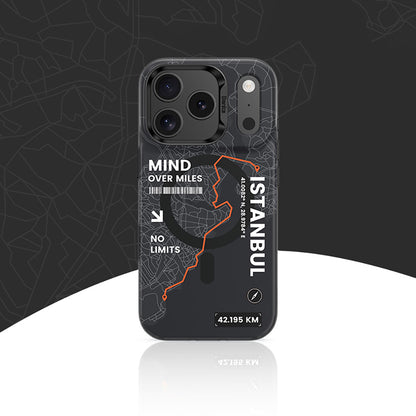 Apple iPhone 17 Pro Kılıf M-safe Şarj Özellikli Benks City Serisi Kapak Siyah-Turuncu