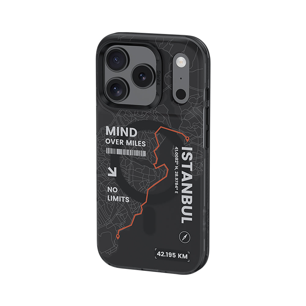 Apple iPhone 17 Pro Kılıf M-safe Şarj Özellikli Benks City Serisi Kapak Siyah-Turuncu