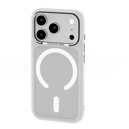 Apple iPhone 17 Pro Kılıf M-Safe Şarj Özellikli Benks Mist C-Magnet Kapak Gri