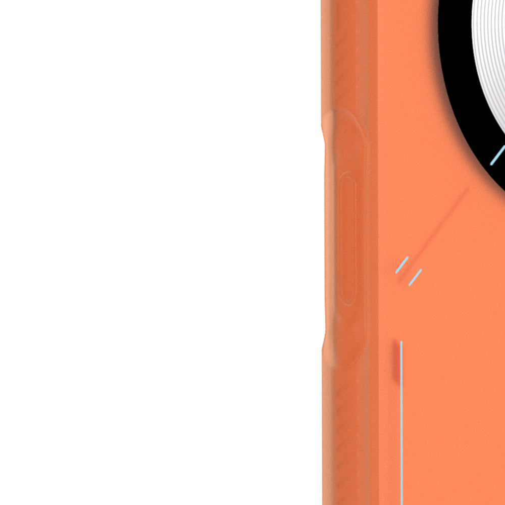 Apple iPhone 17 Pro Kılıf M-safe Şarj Özellikli Disk Desenli Youngkit Disc Battle Kapak Turuncu