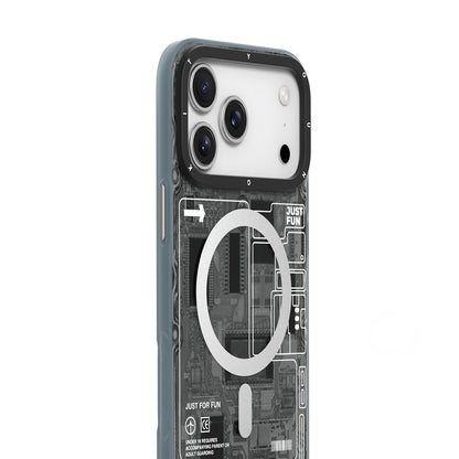 Apple iPhone 17 Pro Kılıf M-safe Şarj Özellikli Kamera Denetim Butonlu Youngkit Technology Serisi Kapak Turuncu