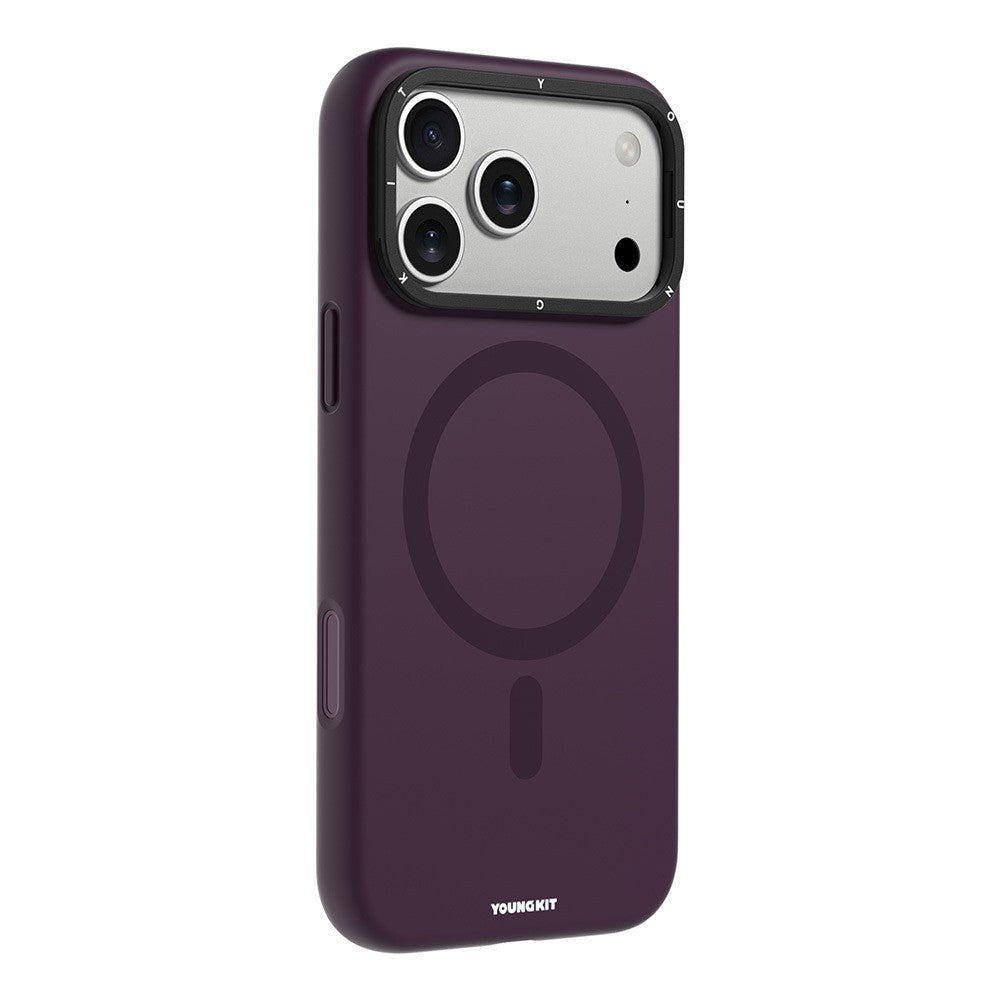 Apple iPhone 17 Pro Kılıf M-safe Şarj Özellikli Kamera Standlı Youngkit Bitty Cream Kapak