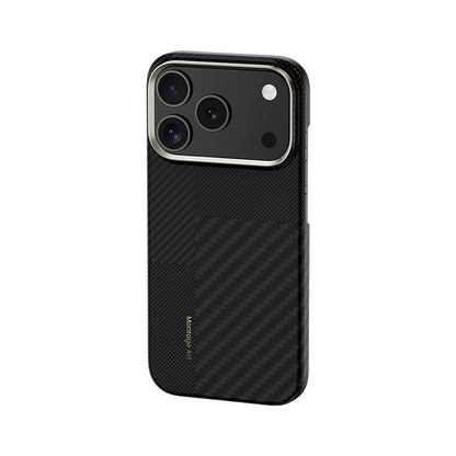 Apple iPhone 17 Pro Kılıf M-safe Şarj Özellikli Karbon Fiber Benks Montage ArmorAir Kevlar Kapak Siyah