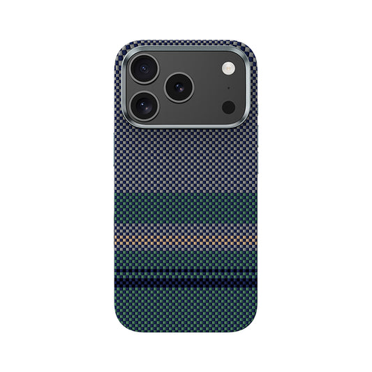 Apple iPhone 17 Pro Kılıf M-safe Şarj Özellikli Karbon Fiber Tasarımlı Benks Aurora ArmorPro Kevlar Kapak