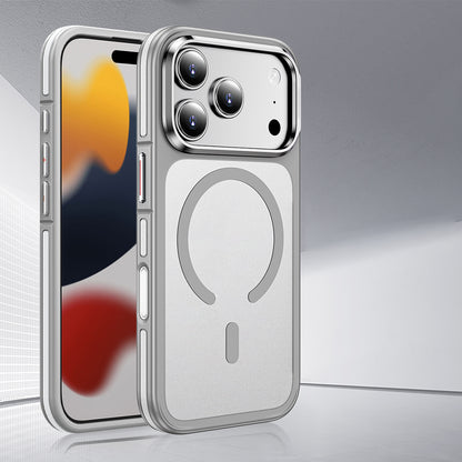 Apple iPhone 17 Pro Kılıf M-safe Şarj Özellikli Mat Görünümlü Wlons Vevo Kapak Gri