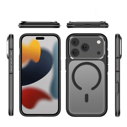 Apple iPhone 17 Pro Kılıf M-safe Şarj Özellikli Mat Görünümlü Wlons Vevo Kapak Mavi