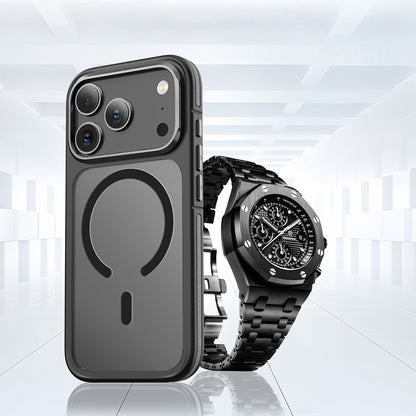 Apple iPhone 17 Pro Kılıf M-safe Şarj Özellikli Mat Görünümlü Wlons Vevo Kapak Mavi