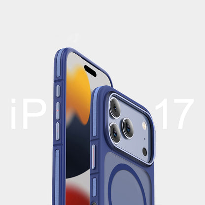 Apple iPhone 17 Pro Kılıf M-safe Şarj Özellikli Mat Görünümlü Wlons Vevo Kapak Turuncu
