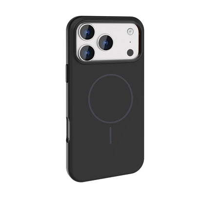 Apple iPhone 17 Pro Kılıf M-Safe Şarj Özellikli Metal Kamera Çerçeveli Zore Edi Silikon Kapak Turuncu