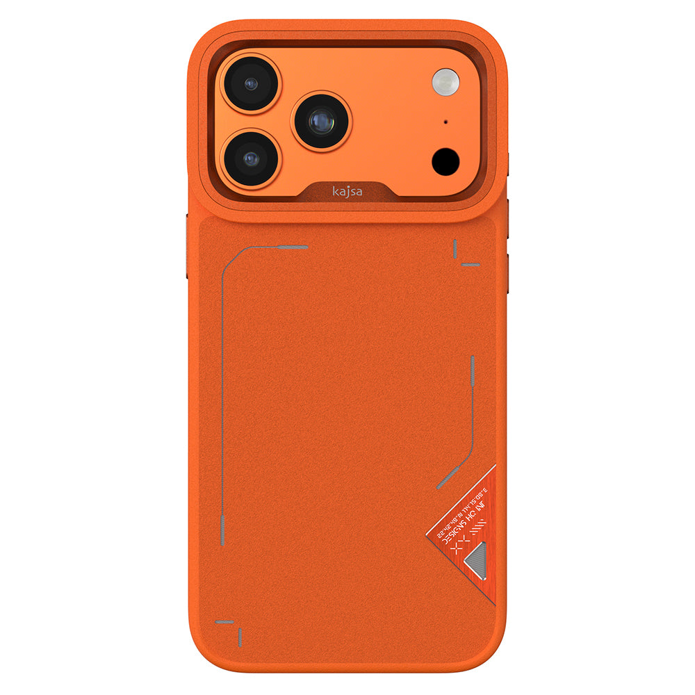 Apple iPhone 17 Pro Kılıf M-safe Şarj Özellikli O-Ring Metal Kamera Çerçeveli Kajsa Matrix Collection Kapak