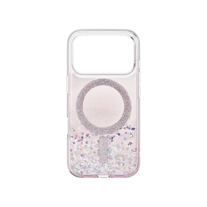 Apple iPhone 17 Pro Kılıf M-safe Şarj Özellikli Parlak Halkalı Coehl Solea Kapak Pembe