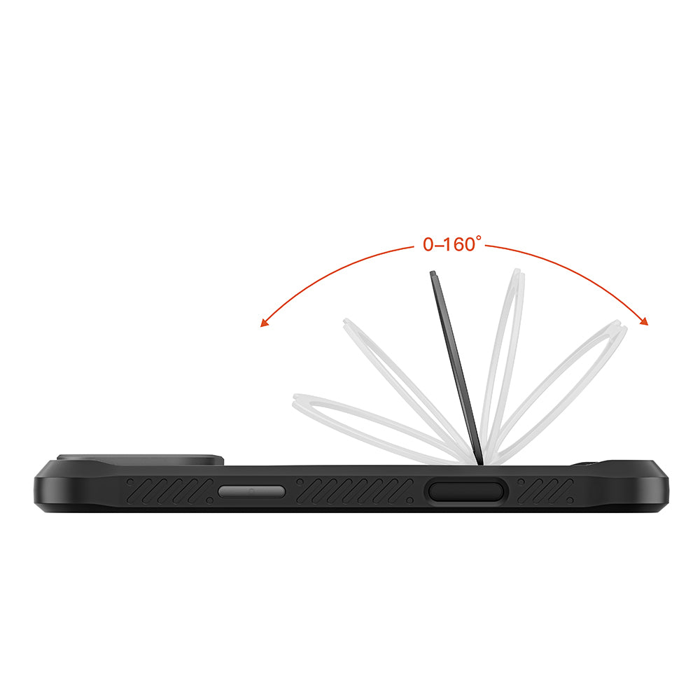 Apple iPhone 17 Pro Kılıf M-safe Şarj Özellikli Parmak Ring Standlı Airbag Tasarımlı Mutural Obsidian Serisi Kapak Lacivert