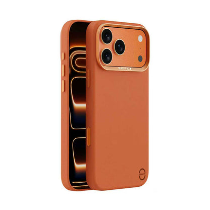 Apple iPhone 17 Pro Kılıf M-Safe Şarj Özellikli Polimerik Deri Raptic Urban Nano Kapak Turuncu