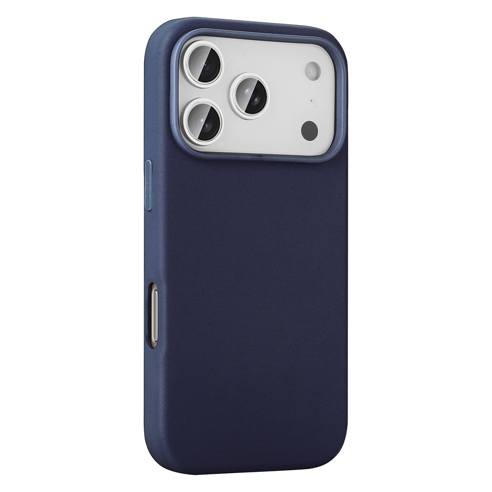 Apple iPhone 17 Pro Kılıf M-safe Şarj Özellikli PU Deri Görünümlü Zore Kupra Kapak Turuncu