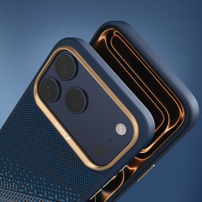 Apple iPhone 17 Pro Kılıf M-safe Şarj Özellikli Raptic Aramid Dual Serenity Serisi Karbon Kapak