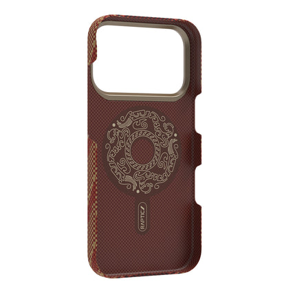 Apple iPhone 17 Pro Kılıf M-safe Şarj Özellikli Raptic Aramid Skin Bionic Serisi Kapak Kırmızı