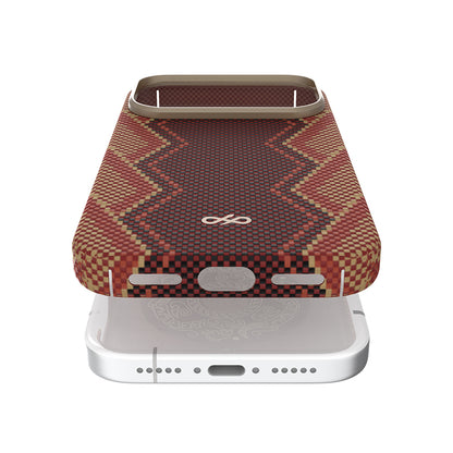 Apple iPhone 17 Pro Kılıf M-safe Şarj Özellikli Raptic Aramid Skin Bionic Serisi Kapak Kırmızı