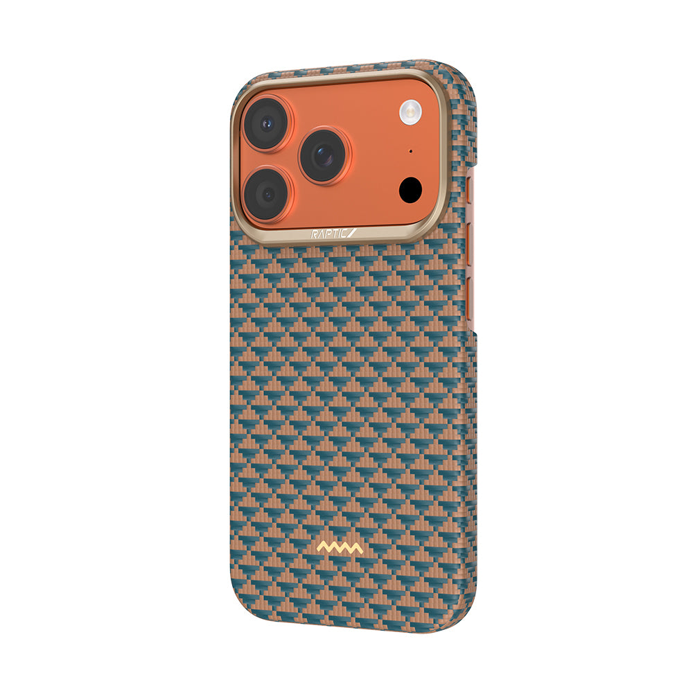 Apple iPhone 17 Pro Kılıf M-safe Şarj Özellikli Raptic Aramid Skin Origin Serisi Kapak Kırmızı