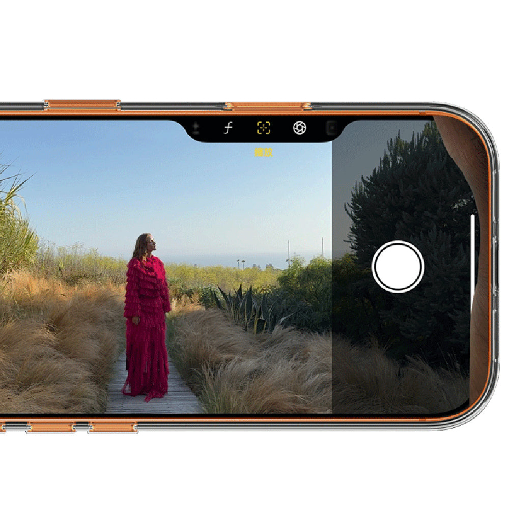 Apple iPhone 17 Pro Kılıf M-safe Şarj Özellikli Şeffaf Tasarımlı Wlons Apel Kapak Turuncu