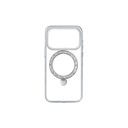 Apple iPhone 17 Pro Kılıf M-safe Şarj Özellikli Simli Standlı Pynana Dancing Circle Trendy Serisi Kapak