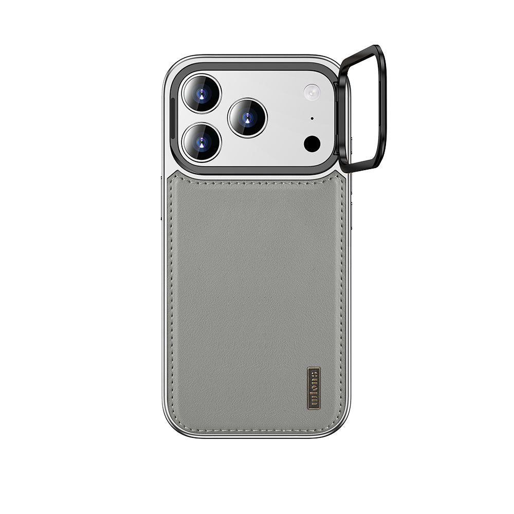 Apple iPhone 17 Pro Kılıf M-safe Şarj Özellikli Standlı Leto Kapak Gri