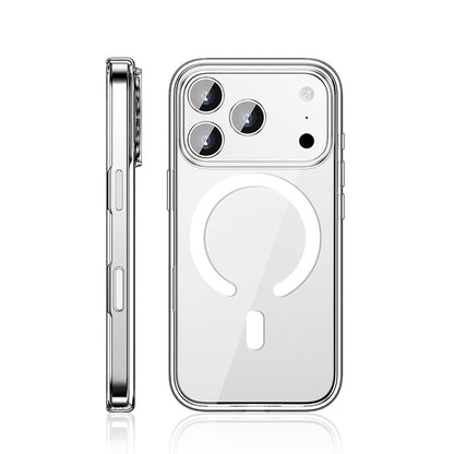 Apple iPhone 17 Pro Kılıf M-safe Şarj Özellikli Transparan Sert PC Wlons Pita Kapak Şeffaf