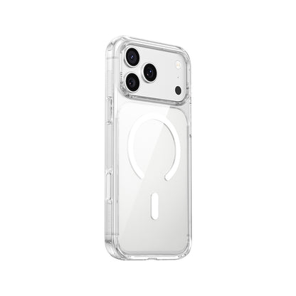 Apple iPhone 17 Pro Kılıf M-safe Şarj Özellikli Wiwu CS-202 Crystal Shield Pro Serisi Anti Yellowing Sert PC Kapak