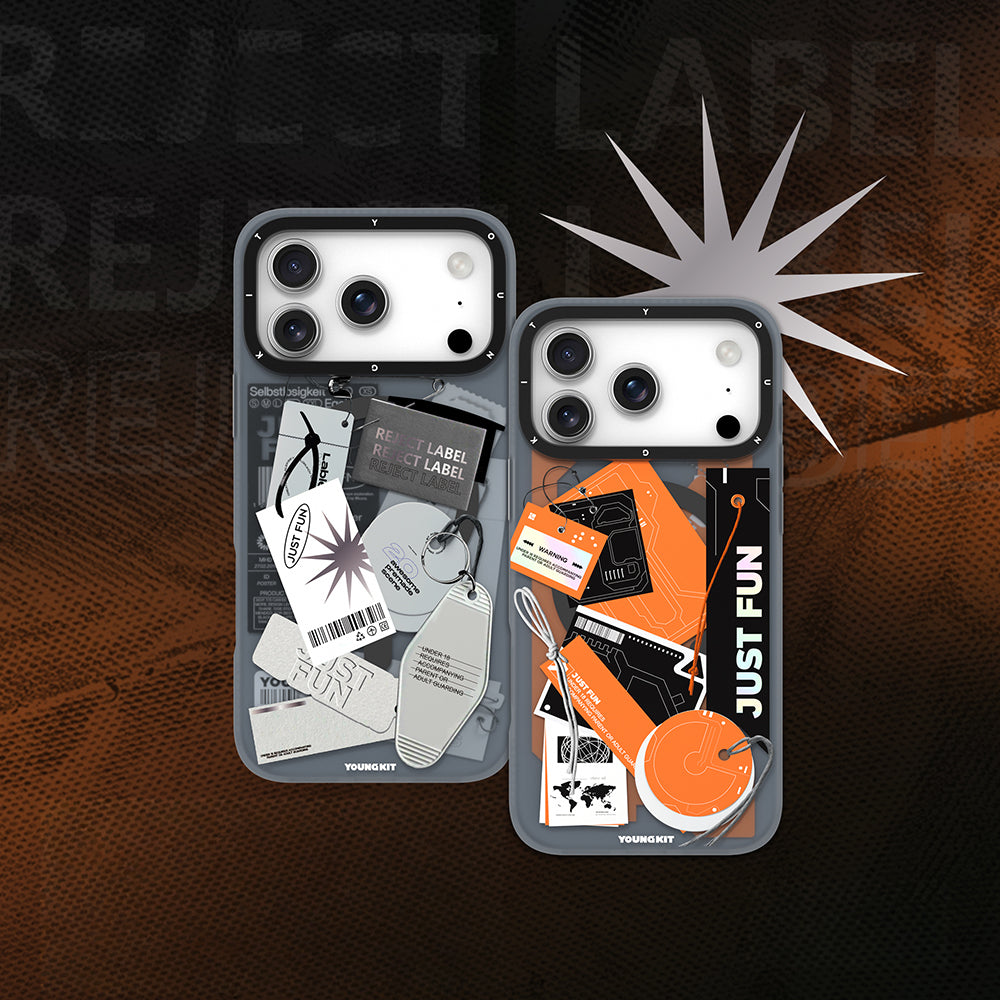 Apple iPhone 17 Pro Kılıf M-Safe Şarj Özellikli Youngkit Different Dimension Serisi Kapak Gri