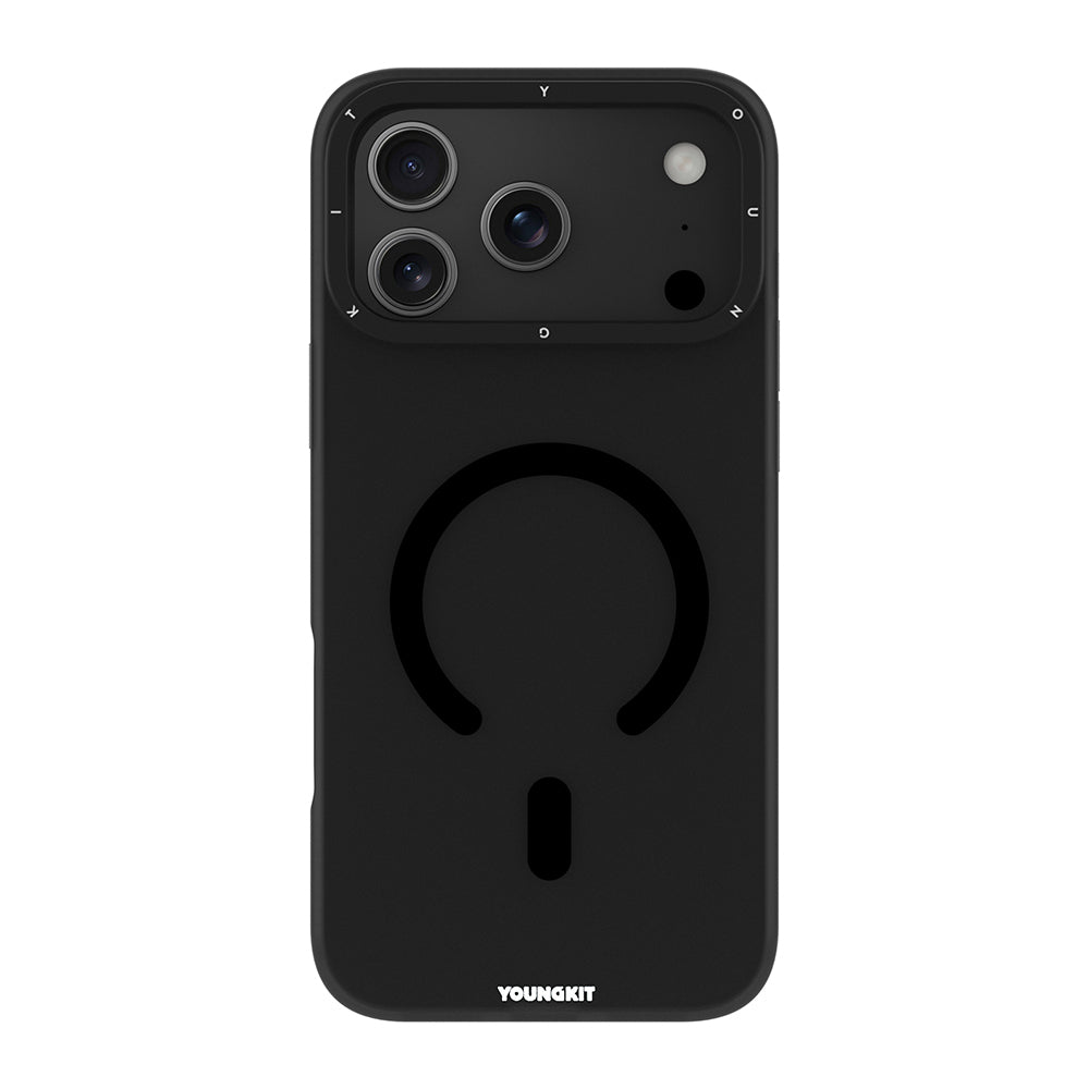 Apple iPhone 17 Pro Kılıf M-safe Şarj Özellikli Youngkit Hidden Sand Serisi Kapak Turuncu