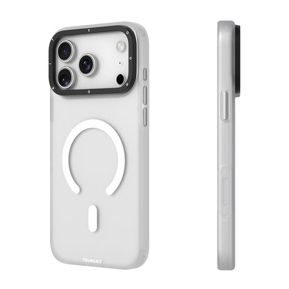 Apple iPhone 17 Pro Kılıf M-safe Şarj Özellikli Youngkit Hidden Sand Serisi Kapak Siyah