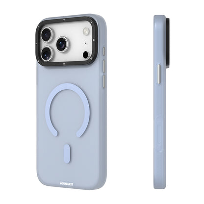 Apple iPhone 17 Pro Kılıf M-safe Şarj Özellikli Youngkit Hidden Sand Serisi Kapak Turuncu