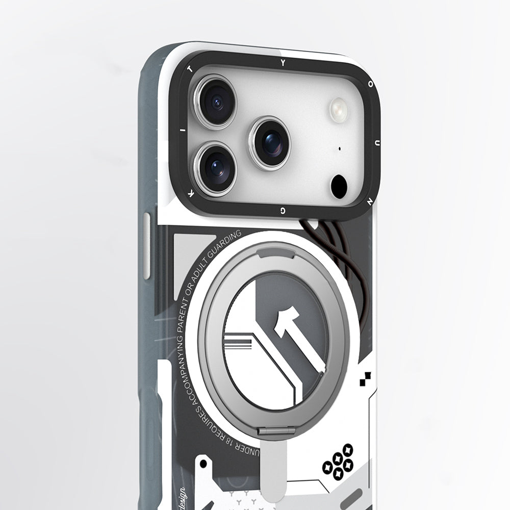 Apple iPhone 17 Pro Kılıf M-safe Şarj Özellikli Youngkit Starship Serisi Kapak Mavi