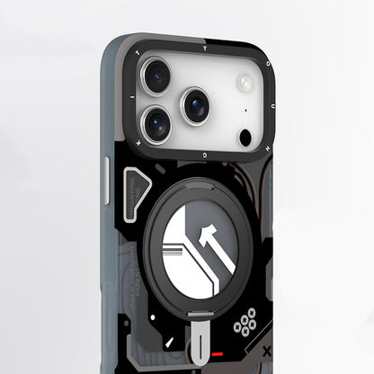 Apple iPhone 17 Pro Kılıf M-safe Şarj Özellikli Youngkit Starship Serisi Kapak Beyaz