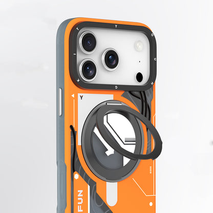 Apple iPhone 17 Pro Kılıf M-safe Şarj Özellikli Youngkit Starship Serisi Kapak Mavi