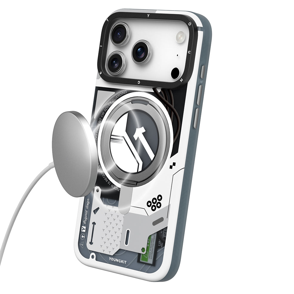 Apple iPhone 17 Pro Kılıf M-safe Şarj Özellikli Youngkit Starship Serisi Kapak Siyah