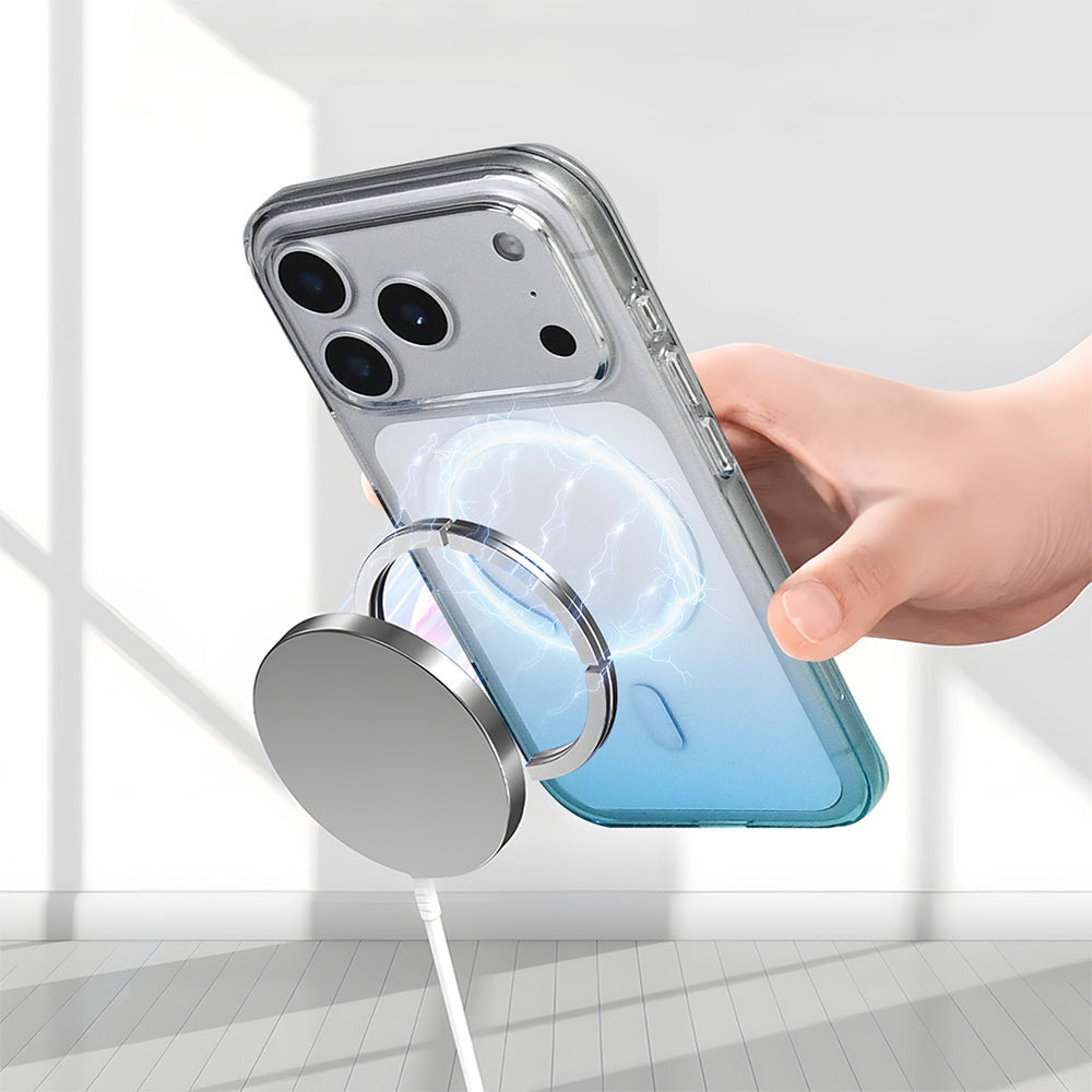 Apple iPhone 17 Pro Kılıf M-Safe Şarj Özellikli Zore Septik Silikon Kapak Mor