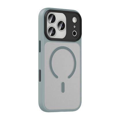 Apple iPhone 17 Pro Kılıf Mat Arka Yüzey Wireless Şarj Özellikli Zore Flet M-safe Kapak Turuncu