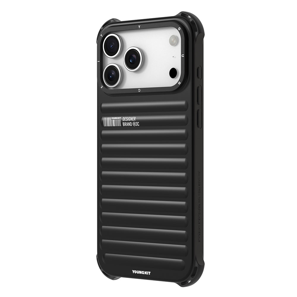 Apple iPhone 17 Pro Kılıf Mat Renkli Tasarım Youngkit True Color Serisi Kapak Gümüş