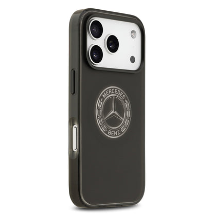 Apple iPhone 17 Pro Kılıf Mercedes Benz Orjinal Lisanslı M-safe Şarj Özellikli Buzlu PC Nostaljik Yıldız Dizayn Kapak Beyaz