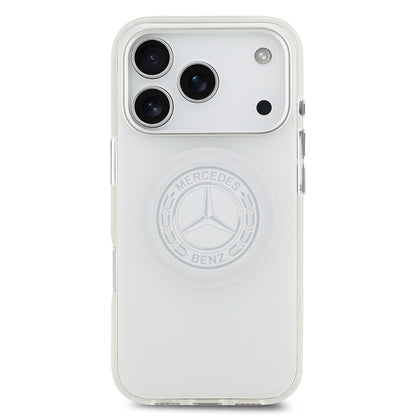 Apple iPhone 17 Pro Kılıf Mercedes Benz Orjinal Lisanslı M-safe Şarj Özellikli Buzlu PC Nostaljik Yıldız Dizayn Kapak Siyah