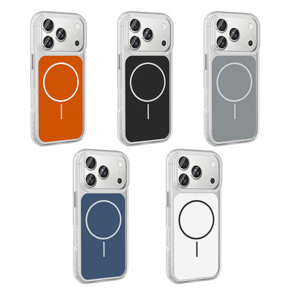 Apple iPhone 17 Pro Kılıf Metal Buton Tasarımlı Zore İkonik Sert Silikon Kapak Gri