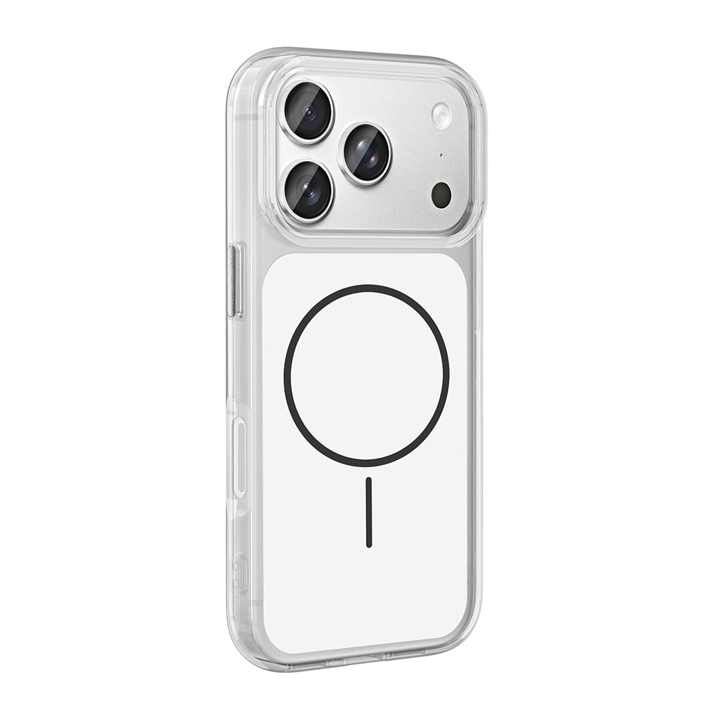 Apple iPhone 17 Pro Kılıf Metal Buton Tasarımlı Zore İkonik Sert Silikon Kapak Mavi