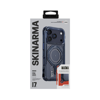 Apple iPhone 17 Pro Kılıf SkinArma M-safe Şarj Özellikli Airbag Tasarımlı Magma Kapak Füme