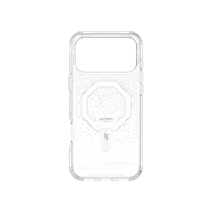 Apple iPhone 17 Pro Kılıf Skinarma M-Safe Şarj Özellikli IML Baskılı Holografik MYST Kapak Şeffaf