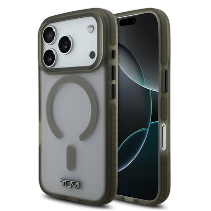 Apple iPhone 17 Pro Kılıf TUMI Orjinal Lisanslı M-safe Şarj Özellikli Buzlu Transparan Kapak Haki