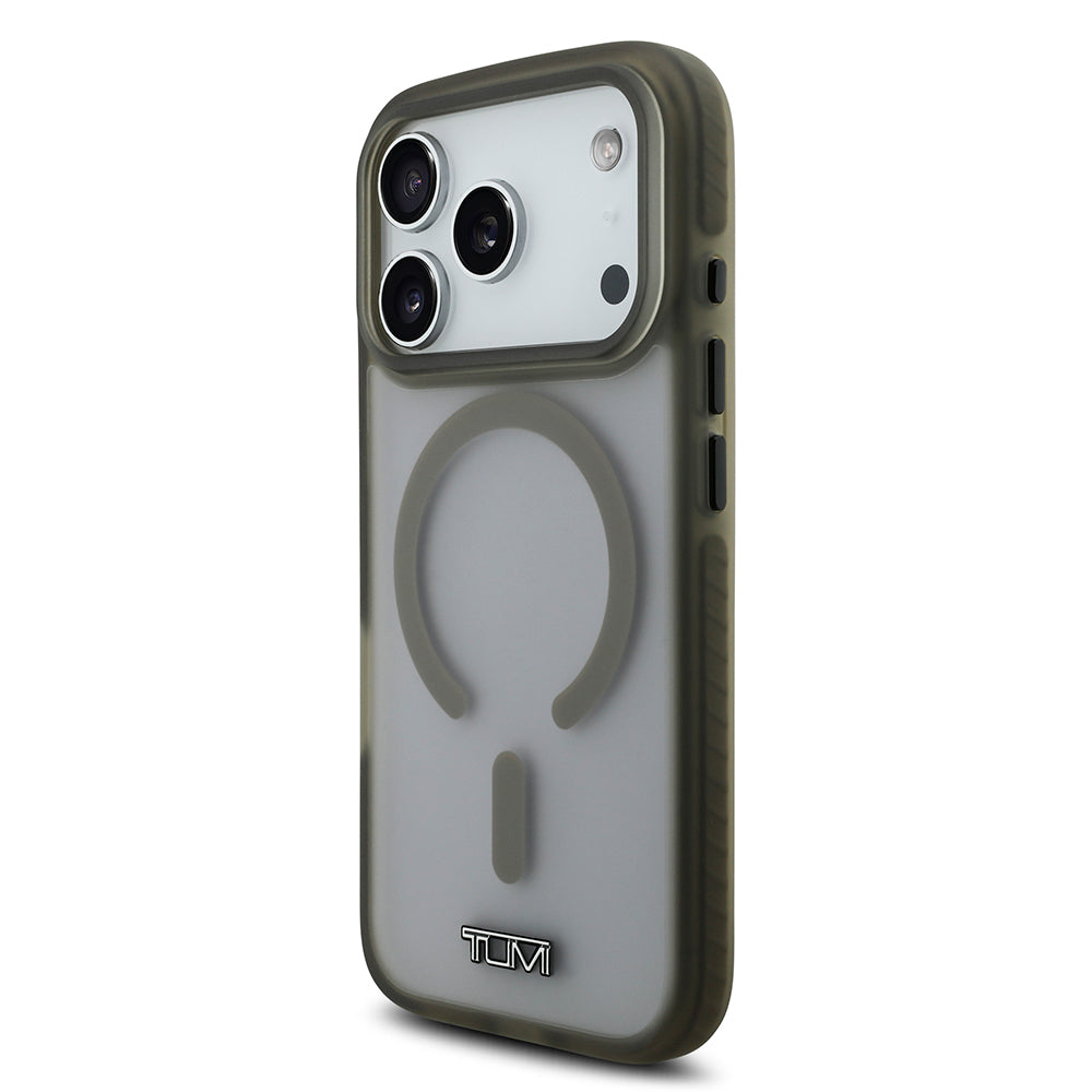 Apple iPhone 17 Pro Kılıf TUMI Orjinal Lisanslı M-safe Şarj Özellikli Buzlu Transparan Kapak Siyah