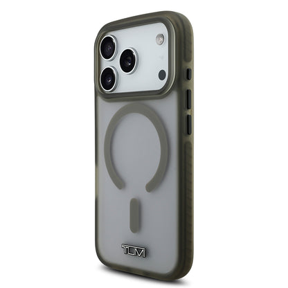 Apple iPhone 17 Pro Kılıf TUMI Orjinal Lisanslı M-safe Şarj Özellikli Buzlu Transparan Kapak Haki